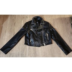 Stud Faux Leather Jacket